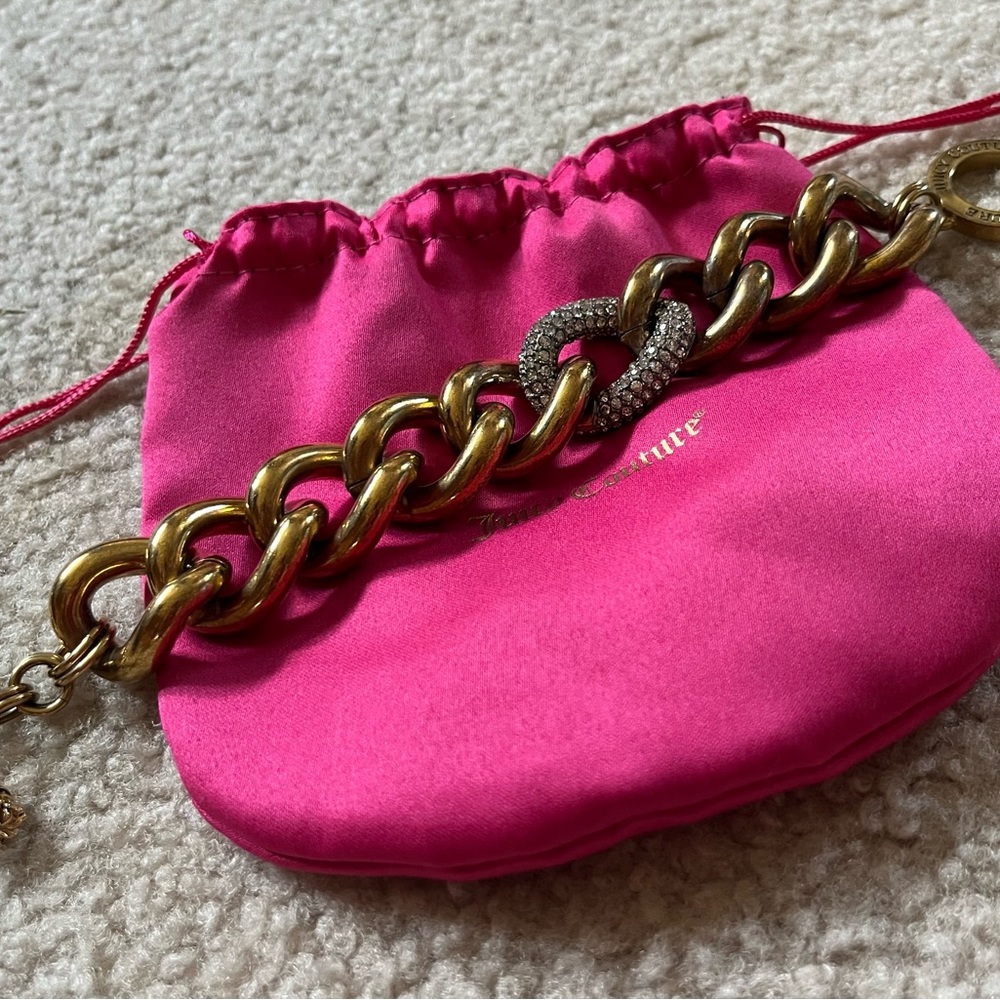 Juicy Couture gold chain link bracelet